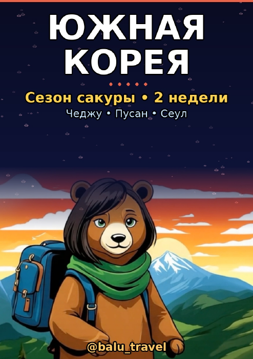 Обложка гайда по цветению сакуры в Корее